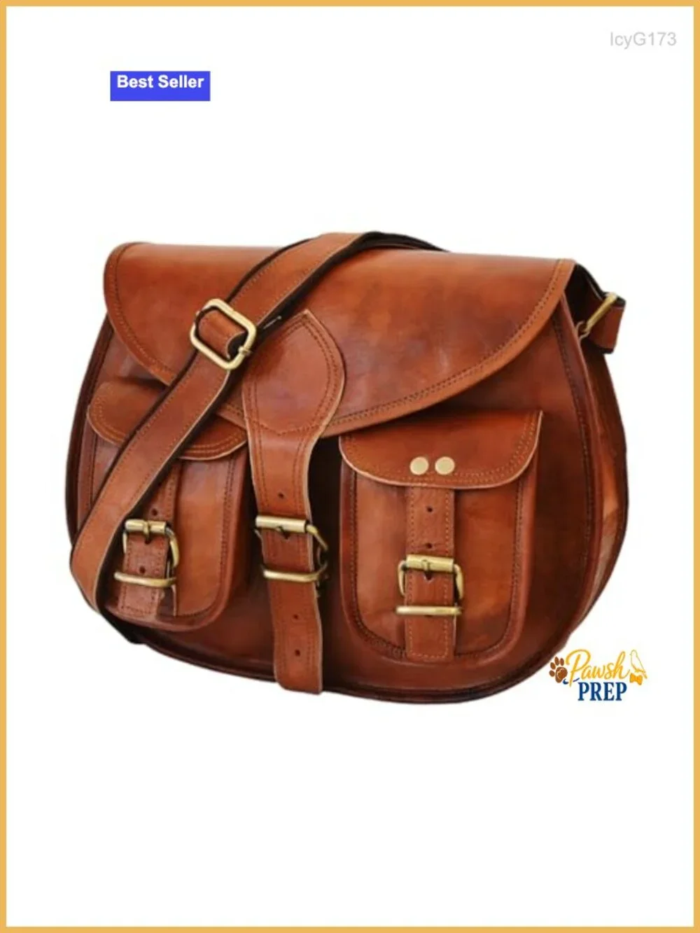 Genuine Leather Crossbody Bag Handmade Hobo Purse with Zipper